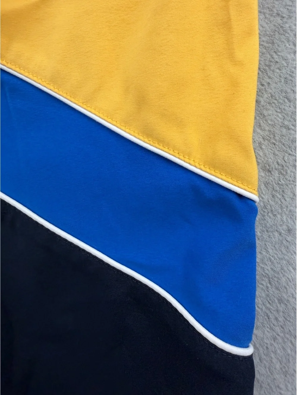 Nautica Mens 36W Board Shorts Colorblock Yellow Blue Navy Swim Trunks Y2K